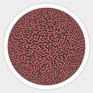 Turing Pattern Sphere (Rose Gold) Sticker